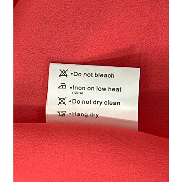 Adreamly Red Chiffon White Tassel Kaftan Beach Cover Up Size Small - Picture 5 of 5